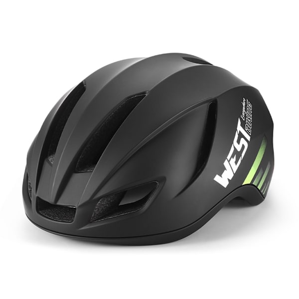 WEST BIKING Lettvekt luftfylt sykkelhjelm med LED baklys Black