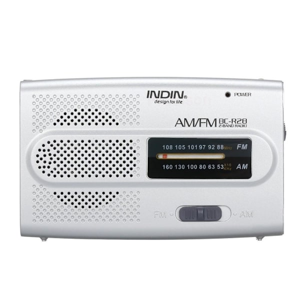 INDIN BC-R28 AM FM Portable Pocket Radio with Mini Speaker Blue