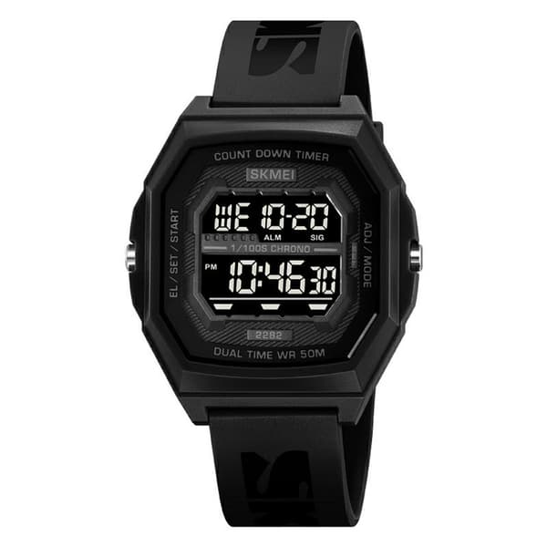 SKMEI Digital Elektronisk Armbåndsur Vandtæt Nedtælling - Sort Black