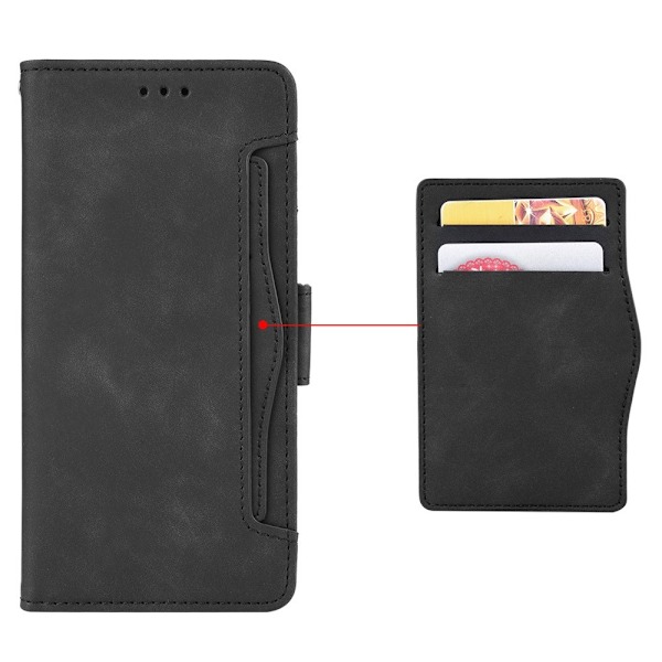 OnePlus 13R Case -lompakkokotelolle Shell Phone Case Extra Card - musta Black