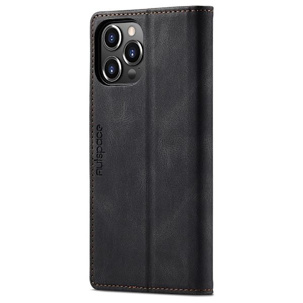 AUTSPACE A01 Plånboksfodral iPhone 13 Pro Max - Svart Svart