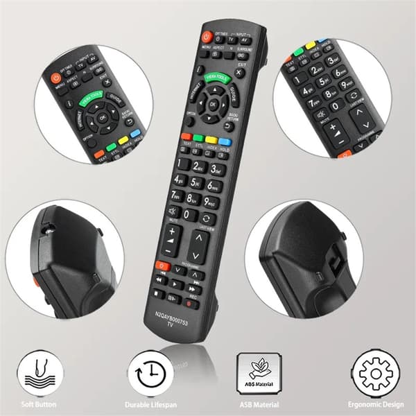 Fjernkontrollerstatning for N2QAYB000753 For Panasonic TV Black