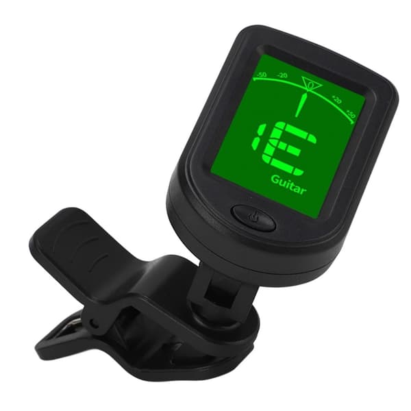 Akustisk gitarr Tuner Bärbar Clip On Tuner för stränginstrument Tuning Tool Svart