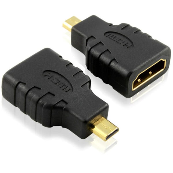Micro-Hdmi til Hdmi-konverter/Adapter Mann-Kvinne Black