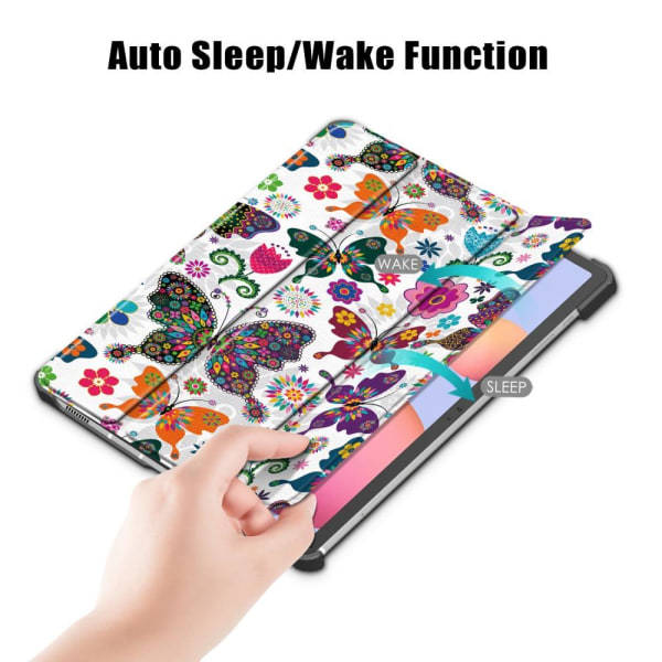 Kolmen taittotelineen älykotelo Samsung Galaxy Tab S7 FE/Tab S7 Plus/Tab S8+ -puhelimelle Multicolor
