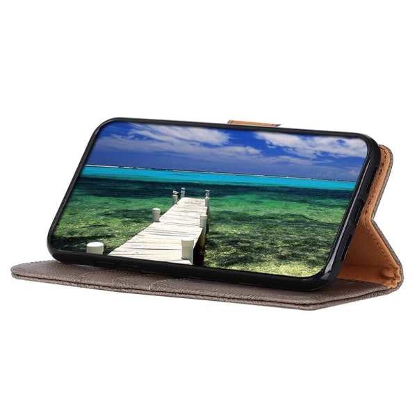 KHAZNEH Lommebok Stativ Etui Motorola Moto E13 4G Beige