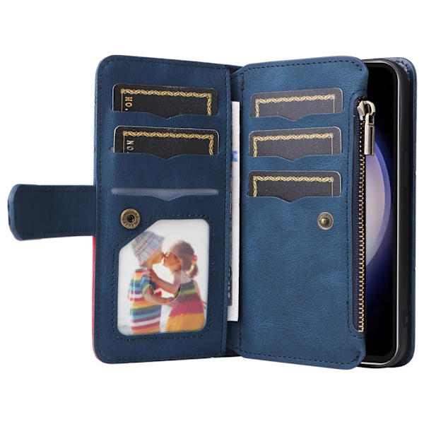 KT Multifunktion Series-5 Til Samsung Galaxy S23 FE Telefontaske - Blå Blue