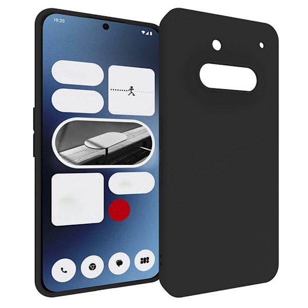 För Nothing Phone (3a) Skal Matt Finish Mjukt TPU Skyddsfodral Svart