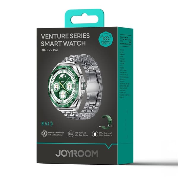 Smartklokke JOYROOM AMOLED Bluetooth-samtale 450mAh 5ATM Vanntett Green