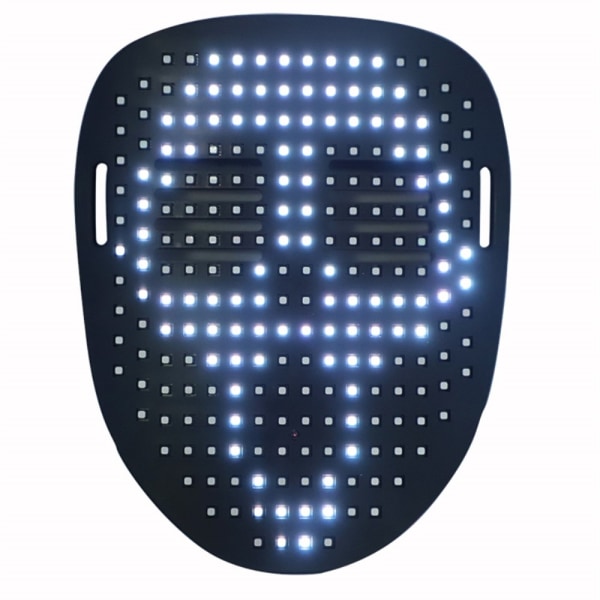LED-mask Gest Ansiktsförändrande glödande mask Halloween Party Svart