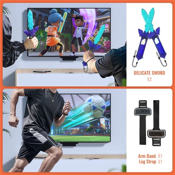 JYS-NS2277 Kompatibel med Nintendo Switch 2 Sportspelstillbehör 12 i 1 multifärg