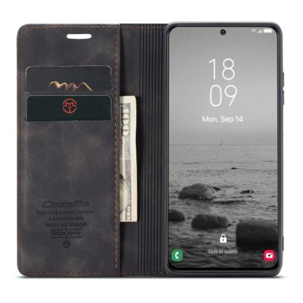 CASEME Retro Lompakkokotelo Samsung Galaxy S23 - Musta Black