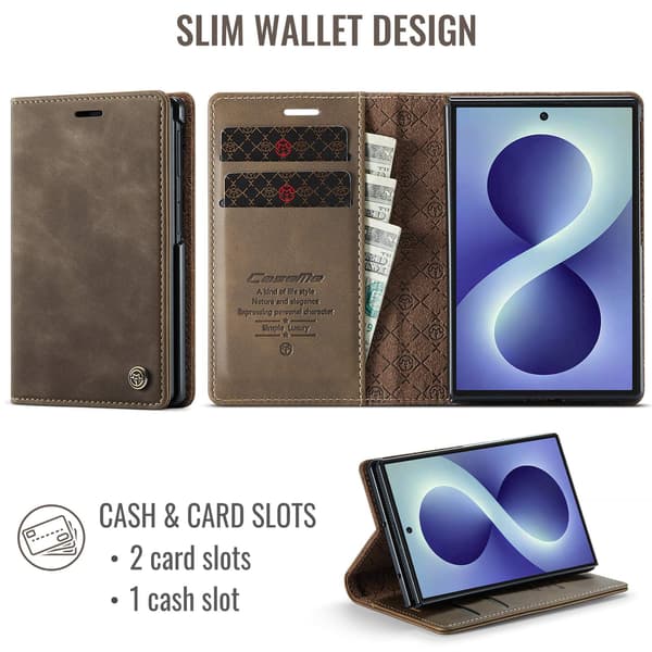 CASEME Telefonpungcover til Samsung Galaxy Z Fold8 Brown