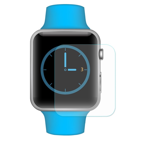 2 stk HAT PRINCE Apple Watch Series 3/2/1 38mm hærdet glas 0,2 mm Transparent