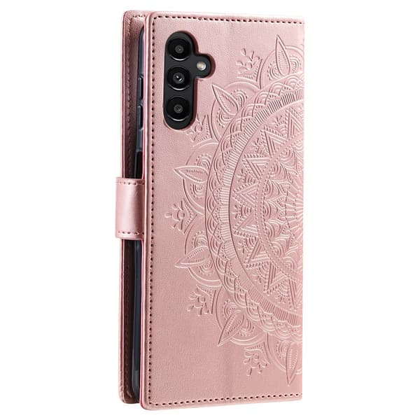 För Samsung Galaxy A17 / A26 Stativfodral Totem Plånboksfodral Rosa guld