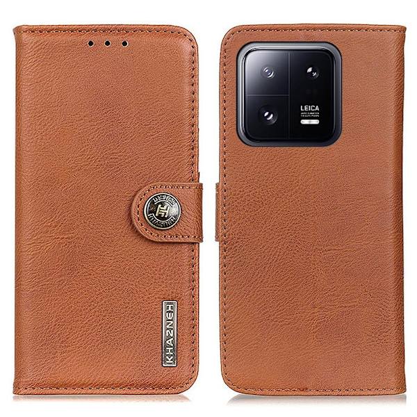 KHAZNEH Xiaomi 13 Pro 5G lompakkotelolle - ruskea Brown