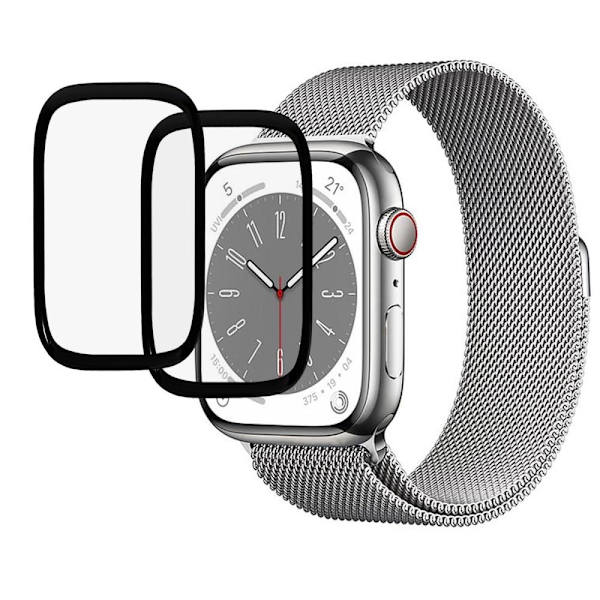 Apple Watch Series 8/7 41mm Fullskjermbeskytter 2-pack Transparent
