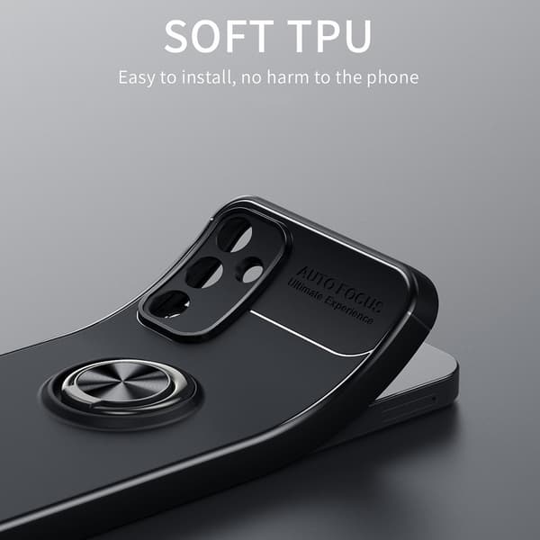 Fingerring Kickstand TPU Taske til Samsung Galaxy A15 Black