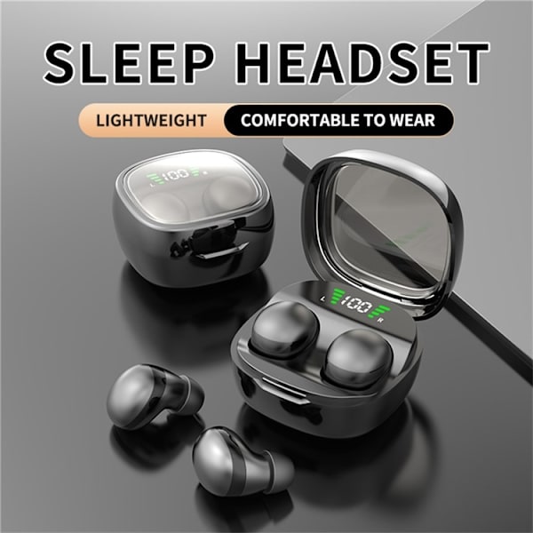 Trådløse hovedtelefoner In-Ear HiFi Stereolyd Bluetooth -Sleep HD Baslyd - Beige Beige