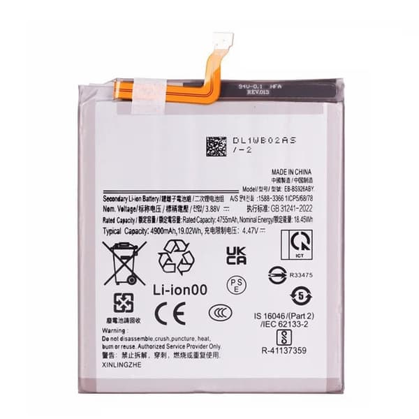 Batteri til Samsung Galaxy S24+ (Plus) 3,88V 4755mAh Li-Polymer EB-BS926ABY Black