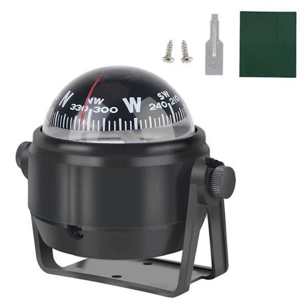 Navigation Digital Compass Yacht Båtnavigering Kompass Riktningskompass Svart one size