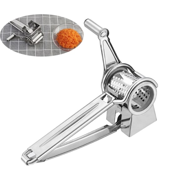 Håndroterende rivjern Slicer Ostehøvel i rustfritt stål Silver