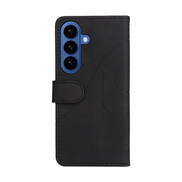 Til Samsung Galaxy S26 Lommebokdeksel med Stativ Tofarget Design - Svart Black