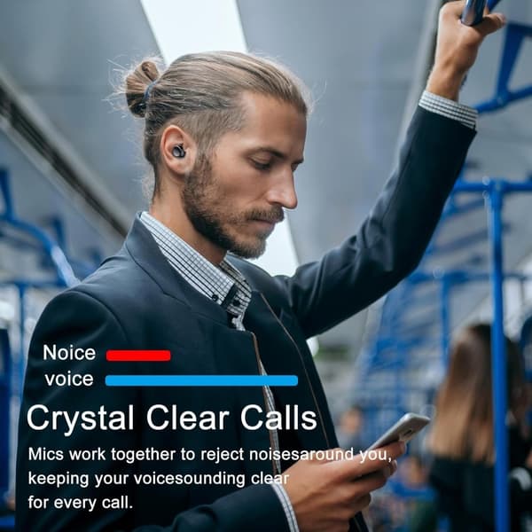 Q26 Bluetooth headset Digital Display In-Ear Trådlösa Hörlurar PowerBankfunktion Svart