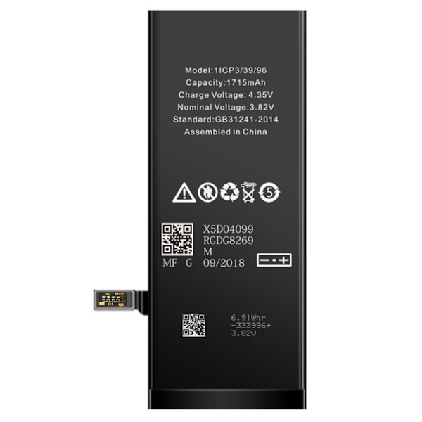 iPhone 6s 3.82V 1715mAh Batteri Black