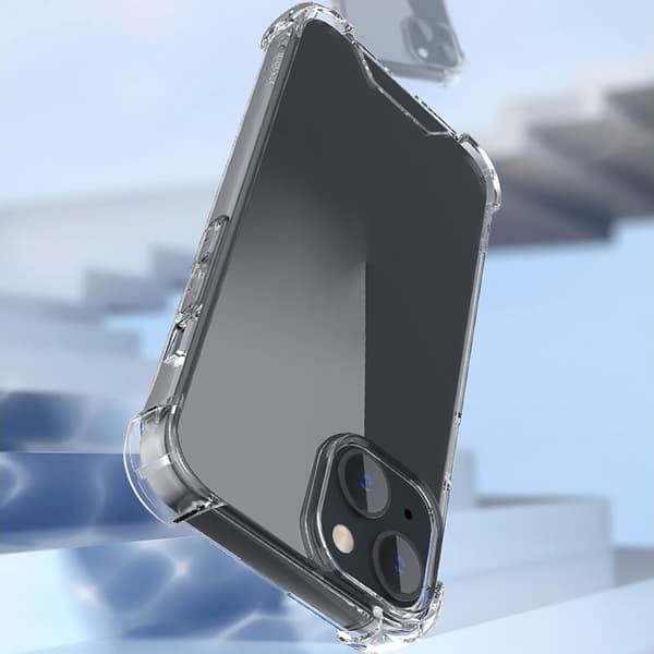 Til iPhone 15 Shell Case TPU - ramme + Akryl - bagside - telefoncover Transparent