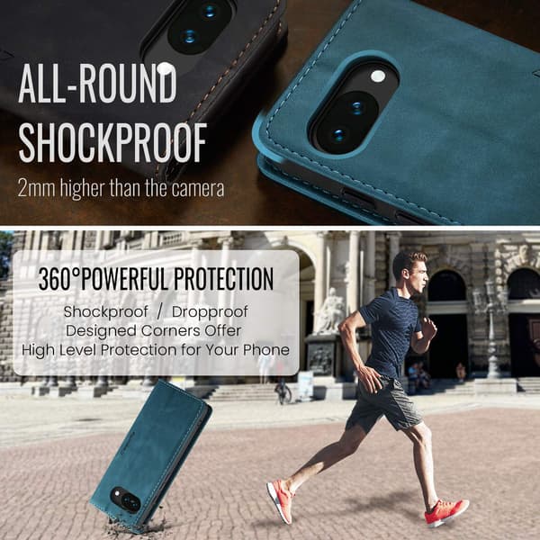 CASEME For Google Pixel 10A Etui med Stativ Blue