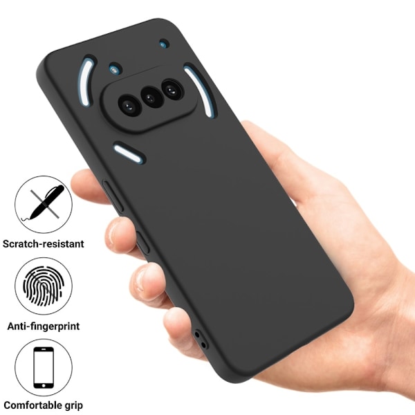 Nothing Phone (3a) Kotelo Nestemäinen Silikoni Takakuori Hihnalla Transparent