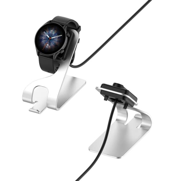För Amazfit T - Rex Ultra A2142 laddare laddningskabel docka Silver