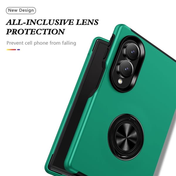 Hybridtelefoncover med ringholder til Samsung Galaxy Z Fold8 Green
