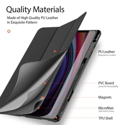 DUX DUCIS Domo Samsung Galaxy Tab S10+ / S9+ / S9 FE+ Svart