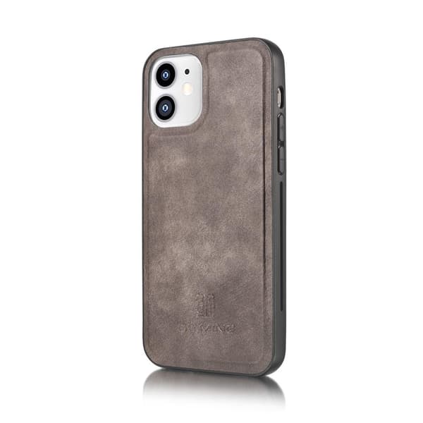 DG.MING iPhone 12 Mini Split Lommebok - cover I Lær - Grå Grey