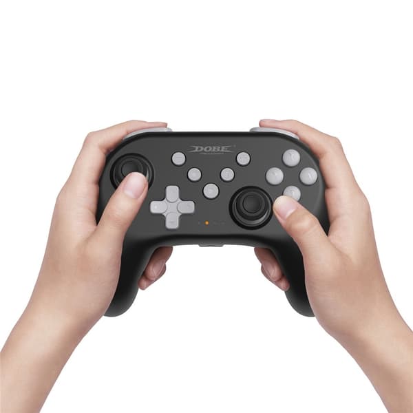 Langaton Bluetooth-ohjain Nintendo Switch 1+2+OLED -värähtelyohjain, Musta/sininen Blue