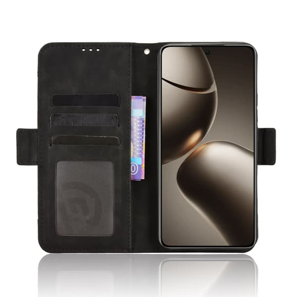 Etui til Xiaomi 15T Pro Pung med Flere Kortlommer - Sort Black