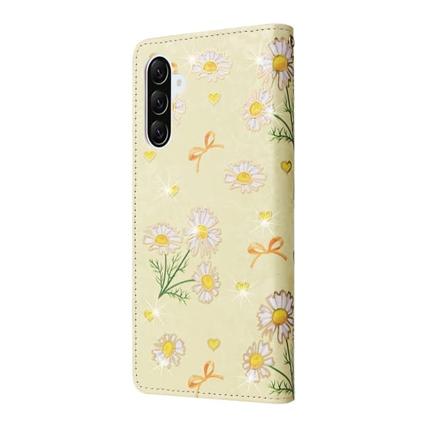 Til Samsung Galaxy A37 5G blomsterdeksel Yellow