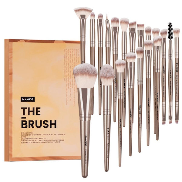 20st fiber ögonskuggsborste Basic Blusher Eyebrow Makeup Smink Rosa