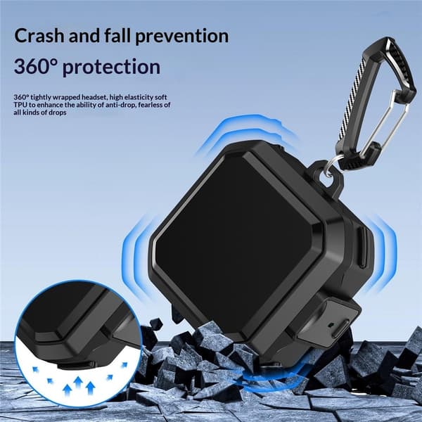 Til Samsung Galaxy Buds4 / Buds4 Pro Beskyttende Etui Cover Shell med Switch Lock Black