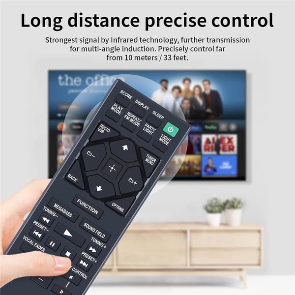 Fjernkontroll utskiftning for RMT-AM330U for Sony Home Audio System Black
