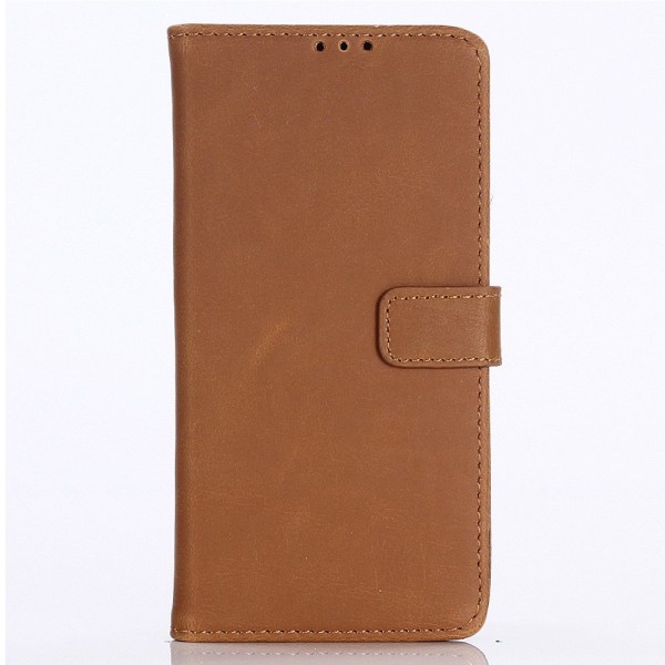 Crazy Horse Wallet Case for Samsung Galaxy Note 10 - Brown Brown