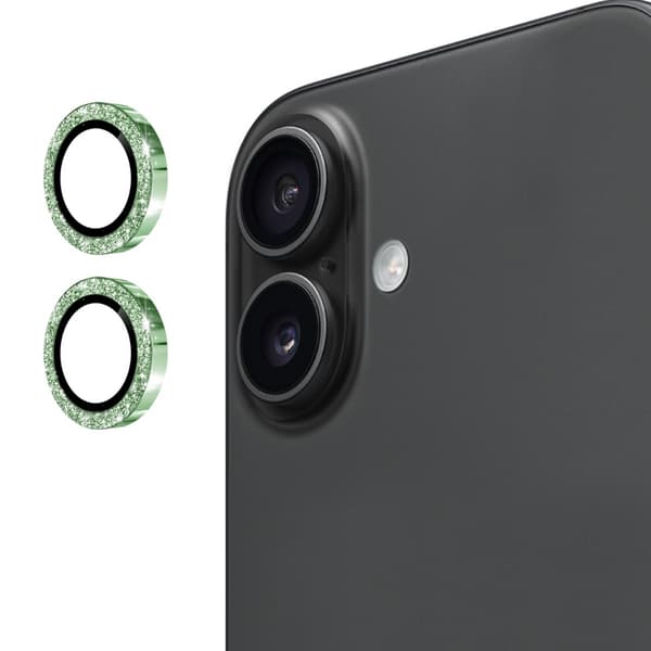 Til iPhone 17 Glitrende Kameralinsebeskytter Dark green