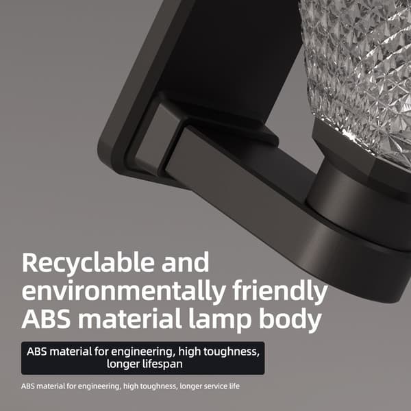 Solcelledrevet utendørslampe belysning hagegjerde søyle fjernkontroll Black