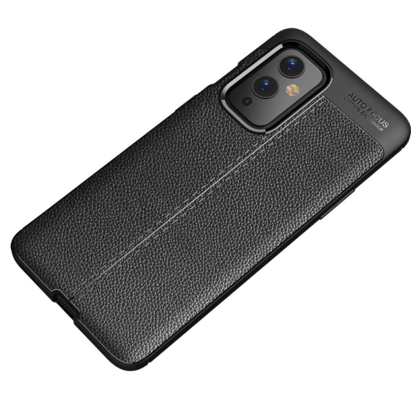 Litchi Skin Soft TPU Case for OnePlus 9 - Black Black