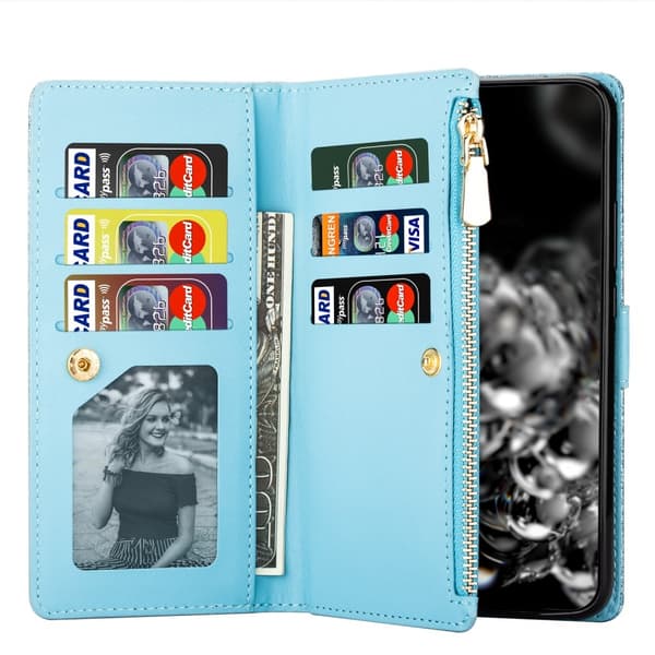 For Samsung Galaxy S25+ Etui Stjernehimmel Gravert Lommebokdeksel Blue
