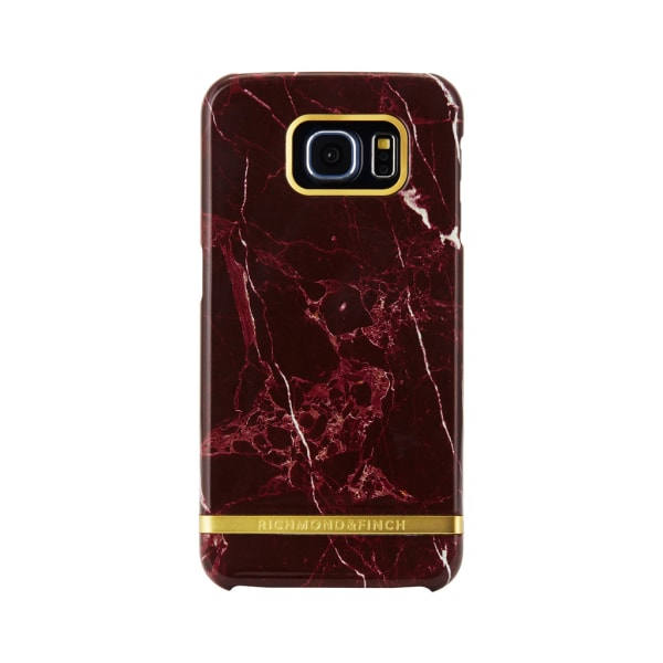 Richmond & Finch skal till Samsung Galaxy S6 Edge - Red Marble Röd