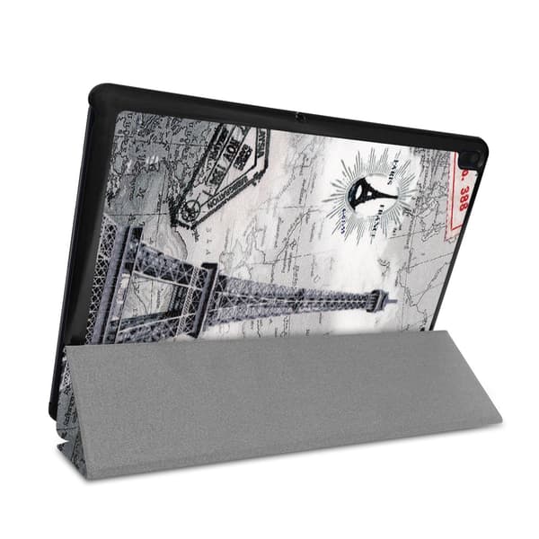 Pattern Tri - fold Stand Kansi Lenovo Tab E10 - Eiffel Tower Multicolor