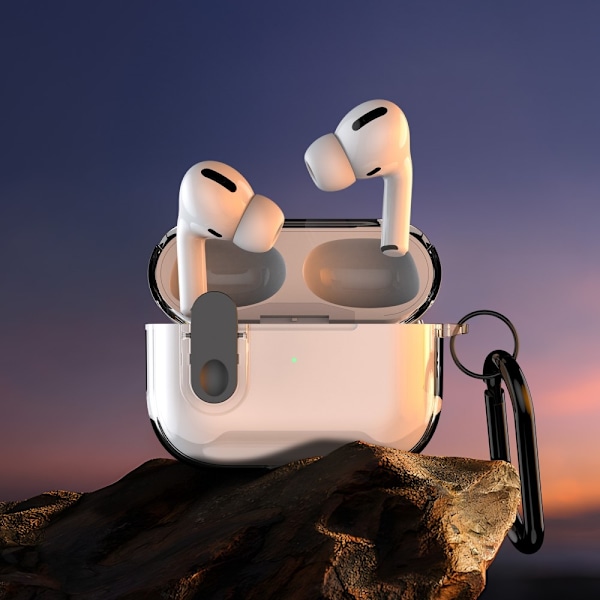 AirPods 4 -kotelolle DUX DUCIS PC+TPU Bluetooth-kotelo / kuori koukulla - Läpinäkyvä Transparent